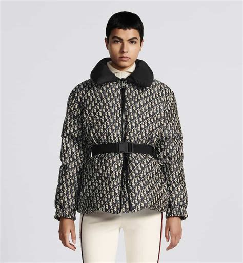 DiorAlps Puffer Jacket with Belt Blue Quilted 